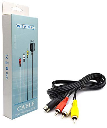 WICAREYO 1.8M/5.9Fuß Audio Video AV Kabel 9 Pin,Kompatibel für Mega Drive 2 & 3