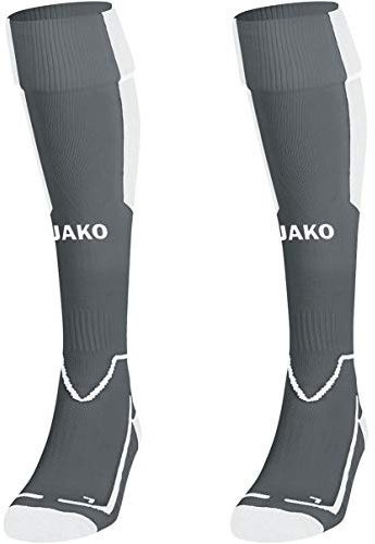 JAKO Unisex Stutzenstrumpf Lazio, Steingrau/Weiß, 39-42