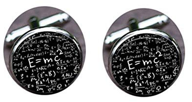 Bloody devil E=MC2 Manschettenknöpfe für Hochzeiten, Wissenschaftler, Physikalische Chemie, Einsteiger für Männer, Wissenschaft, Geschenk für Vater