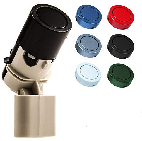 Parksensor PDC in Wagenfarbe für | A3 8P1 8PA | A4 B7 | B6/B7 Cabrio | A6 C5 | Einparkhilfe 7H0919275A (Unlackiert - schwarz matt)