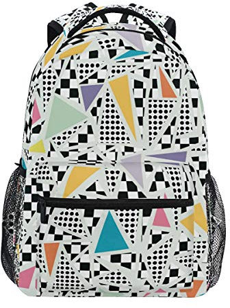 Vintage 80er Jahre Memphis Fashion Style Rucksack Schultasche Reisen Daypack Rucksack für Studenten Jungen Mädchen Laptop Rucksack