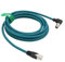 HangTon Ethernet Cable for Keyence IV3 SR5000 Cognex DataMan 260 280 380 370 470 580 Barcode Reader Sensor, 8 Pin X-Coded Angled M12 to RJ45 Shielded 3m