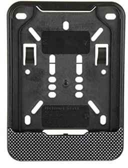 1x Kennzeichenhalter für Versicherungskennzeichen 135 x 110 mm (für Mofa - Roller - S-Pedelec - E-Bike - Moped - L-Krad - Leichkraftrad) Mit Carbon Look Leiste