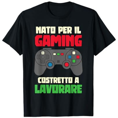 Giocatore Giochi Al Computer Gamer Videogiochi Gaming Maglietta
