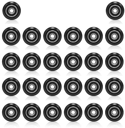 iMetrx (26PCS schwarz) Isolierung gegen Staub 3D Drucker Rollen Kugellager POM Rad 625zz Linearlager polykarbonat Kunststoff Riemenscheibe lager für Creality Ender 3,Ender 5 CR-10 /10S
