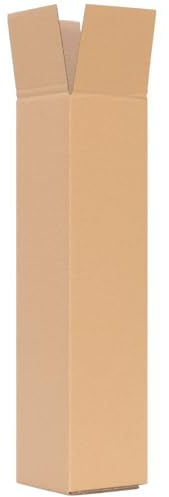 verpacking Versandhülse 475 x 110 x 110 mm Braun [Ausführung und Stückzahl wählbar] Faltkarton 5 Stück