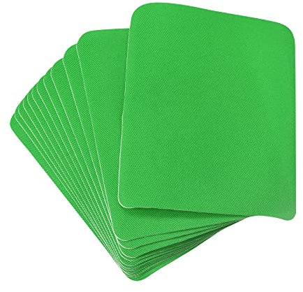 sourcing map Parches Termoadhesivos 12uds para Reparación de Ropa Telas, Parches de Tela para Planchar, Verde 4,9x3,7 para Decoración Reparación de Agujeros Ropa, Pantalones, Bolsas