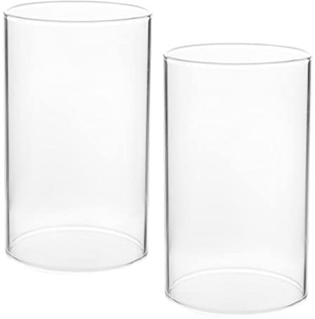 Glaszylinder Kerzen Windlichter Kerzenhülse 2 Offene Kerzenhalter Kerzenhalter Klarem Für Wohnkultur – Bodenloser 10 X 9 cm Windlichter Kerzen Kerzen Glaskamin