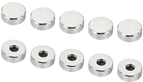 PATIKIL 10Pack M6 Hutmutter Zylindermutter Schraube Huteinsatz Schraube | Deckel Flach Innengewinde Hardware Steckverbinder Leuchtmittel Silberton