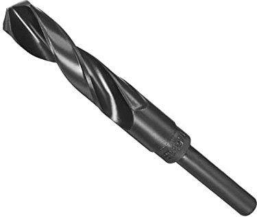 CoCud Réduit Tige Foret Forage, 18,5mm Coupe Bord 1/2 Tige, Nitrure Enduit Haute Vitesse Acier 9341 Torsion Foret Forage - (Applications: pour Acier Inox Métal Bois)