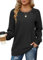 Aokosor Sweatshirts for Women Cable Knit Jumpers Lightweight Ladies Long Sleeve Tops Black Size 22-24