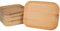VIDETOL Lot de 100 assiettes jetables en forme de feuille de palmier - 16,5 x 12,5 cm - Assiettes carrées biodégradables en bois pour la maison, les fêtes en plein air, les barbecues et les