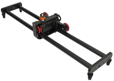 Garsent Kamera-Slider, Verstellbarer Kamera-Dolly-Slider, Video-Stabilisierungsschiene, App-Fernbedienung, für DSLR, Video, Film, Fotografie, Camcorder-Stabilität, Schwarz, Type-C