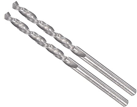 CoCud 2Stk Feste Hartmetall Bohrkronen 2.5mm Durchmesser Drehen Bohrköpfe | Wolfram Hartmetall, Linke Hand, YG6X C3/K10, Gerade Schaft, für Edelstahl Legierung
