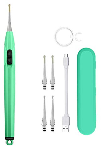 Sunydog Nettoyant Oreille,Outils de Retrait de Cire d'oreille avec Kit de Nettoyage de Cure-Oreille Léger pour Enfants et Adultes Cuillère d'oreille pour Ensemble de Soin d'oreille avec étui