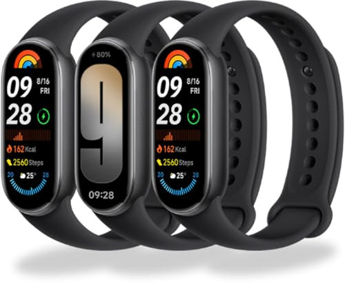 BABEJIA 3 Piezas Correas Compatibles con Xiaomi Smart Band 10/9/8, Pulseras Deportivas Suaves, Correa con Conector de Metal, Transpirable, Ajustable, Liberación Rápida