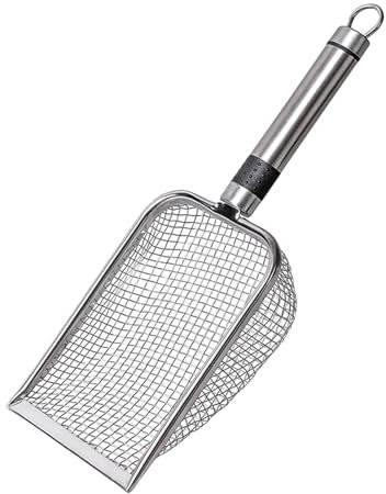 Pelle À Litière Pour Chat, Tamis À Pelle Profonde En Acier Inoxydable, Tamis Antiadhésif Durable Avec Long Manche, Pelle À Litière Pour Tamiser Les Excréments, Bac À Litière Et Lève-crottes Pour Chato