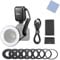 Godox MF-R76S TTL Macro Ring Flash Light GN14 10 Levels Adjustable Brightness with 8pcs Adapter Ring Large Capacity Battery Replacement for Sony Camera