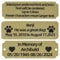 QIPAN Custom Engraved Metal Name Plate,Personalized Name Plaque,Thickened Brushed Metal Custom Laser Engraving Plaques with Adhesive or Hole(with screws) (Brass, Small)