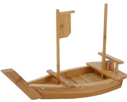 Sushi-Boot-serviertablett Aus Holz, 20,5-Zoll-Sushi-Teller Für Restaurant Oder Zuhause, Großes Sushi-tablett, Servier-Boot-Teller Für Restaurantgeschirr 20,5 Zoll