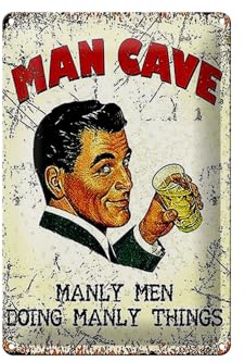 Schild Blech 20x30cm - Made in Germany - Retro Man Cave manly men manly things Metall Deko Blechschild