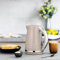 New Modern DesignTower Solitaire Kettle with 360° Swivel Base Cord Storage 1.5L 3KW Plastic Body with Diamond Shape Decoration Cord Storage For a Tidy Countertop (Latte)