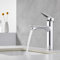 QAWUE Rubinetto Bagno Lavabo, Miscelatore Monocomando Bagno con Flessibili Acqua Calda Fredda 3/8 Pollici da 60 cm, Cromo