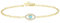 COAI Evil Eye Charm Armband mit Türkis und 925 Sterling Silber Kette Gold Glücksarmband für Damen