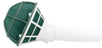 Creativery Nass Steckschaum Straußhalter 8x18cm - gekippt & gerade Verstellbarer Kopf - Bouquethalter für Hochzeitsstrauß & Wasserfallstrauß - Frischblumen Steckschwamm Brautstraußhalter offen unten