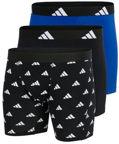 adidas Herren Boxer Brief (3 Pack) - Active Flex Cotton - Boxershorts | Bequeme Unterwäsche