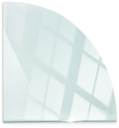 Kaminofen Glasplatte Funkenschutz Kaminplatte Kaminglas Ofenglas gehärtetem Glas 100x100cm Quadrant Premium Hitzeschutz für Kamin Funken- und Kratzfest Design Bodenplatte Elegante Klarglas