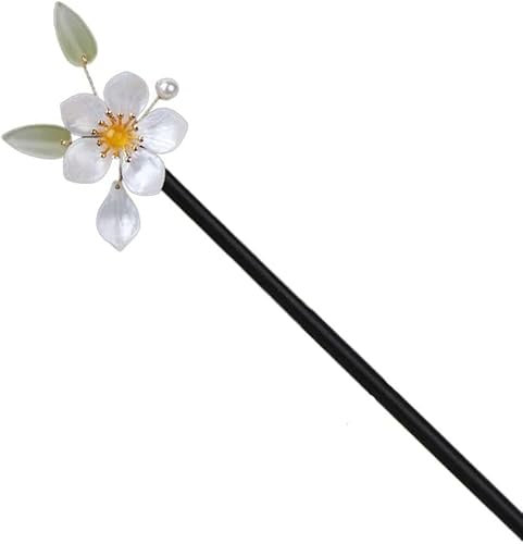 Flower Hairpin, Wooden Hair Sticks, Simple Hair Bun Maker, Chinese Chopstick Hair Pins For Women Long Hair(A) Attractive Processed