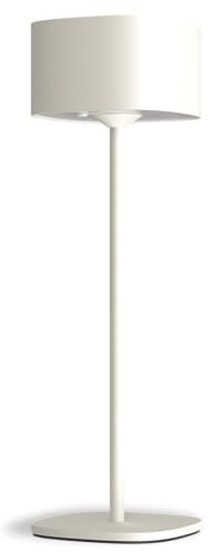 CALEX Serino Tischlampe, wiederaufladbar, kabellos, dimmbar, warmweißes Licht, wasserdicht, Aluminium, Sand