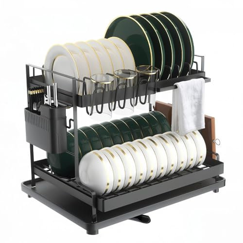Tel Charme * Escurridor de platos para cocina con bandeja de goteo