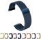 ZLZKJS Edelstahl Mesh Uhrenarmband, 14mm 16mm 18mm 20mm 22mm 24mm Magnetverschluss Smartwatch Schnellverschluss Metall Ersatz Armband für Damen Herren Watch Uhren Ersatzband (Blau, 24mm)