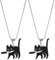 CNAFGBGG Cat Necklace 2Pcs 23.62 Inch Stainless Steel Cat Knife Necklace Vintage Cute Pendant Creative Knife Jewelry for Women and Men.