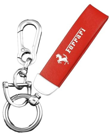 QWZWFC88 Porte Clef Voiture pour Ferrari, Porte-clés de Voiture pour Homme et Femme Voiture Accessoires,Red