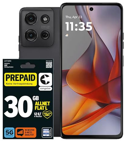 congstar Prepaid Bundle Prepaid L mit Motorola Moto G75 5G 256GB, grau