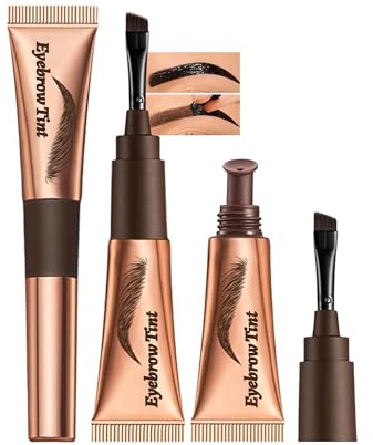 Augenbrauen Gel Tint Peel Off-2Pcs Chocolate Braune Augenbrauenfarbe Tattoo | Wasserfest, Transfer-proof, Smudge-Proof, Hält 3 Tage, Easy Peel Off Augenbrauengel Eyebrow Gel Tattoo, Geschenke für Frauen