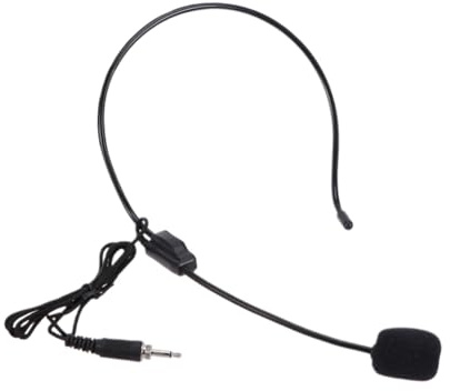 Toddmomy Headset Mikrofon 3,5mm Lehrertag Feier Tragbar Schule | Kunststoffgehäuse, Schwarz, Klare Aufnahme und Laptop Anschluss, Leicht, für Supermarkt und Präsentation
