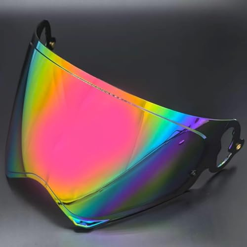 LYJXD Visiera Casco Moto per ARAI Tour Cross 5, UV Antiappannamento Sostituzione della Visiera della Lente del Casco del Parabrezza del Motociclo,Normal-Ateacolorfulpink