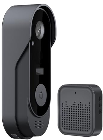 FxaumsGxuk Video Doorbell Camera - Smart Video Doorbell Camera - Motion Detection Two-Way Talk Home Security Monitor for Indoor Outdoor Late-Night Remote Work Apartment Storefront