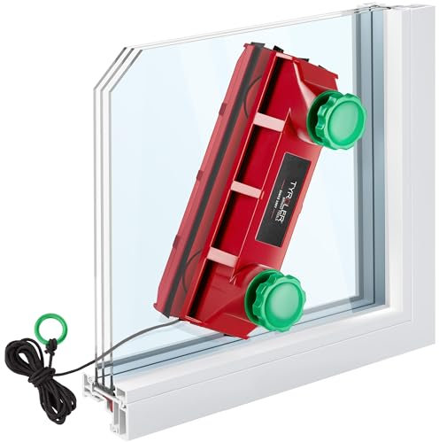 Tyroler Der Glider D-4 Magnetischer Fensterreiniger | für 99% Glasstärken 2-40mm, beidseitig | Fensterputzer magnetisch | Fensterreiniger magnetisch | Magnet Fensterputzer | Fenster putzen Magnet