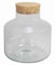 INNA-Glas Glasbehälter DOGAN, Korkdeckel, Zylinder - Rund, klar, 21,5cm, Ø 21cm - Glasgefäß - Aufbewahrungsglas
