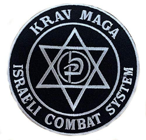 Krav Maga Israeli Combat System Patch (8,9 cm) bestickt zum Aufbügeln/Aufnähen Abzeichen Kampfsport Emblem Logo Wappen