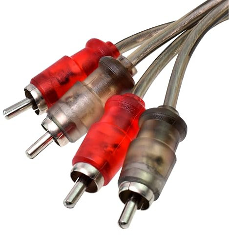 Conext Link Audio RCA Interconexión Cable Patch macho a macho OFC espiral trenzado