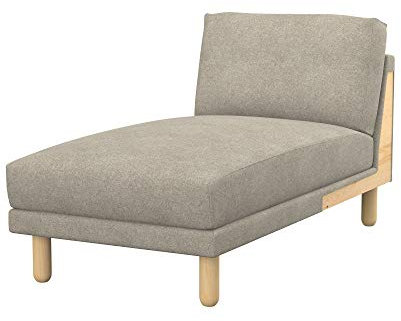 Soferia Kompatible Ersatzbezug fur NORSBORG Anbau Recamiere, Stoff Strong Taupe, Beige