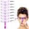 Augenbrauenschablonen Set – 8er Set Augenbrauen Stencil Kit mit Halterung & Gummiband – einfaches Augenbrauen-Styling – Hände frei Schablonen für symmetrische Augenbrauen – Wiederverwendbar (PURPLE)