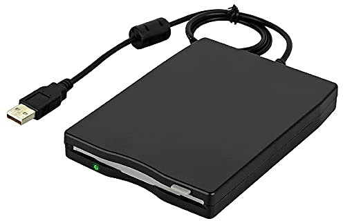 Fhdpeebu USB External Floppy Drive 3.5Inch - Portable 1.44 MB High Speed FDD for Laptop/Desktop - Windows/Mac/Linux