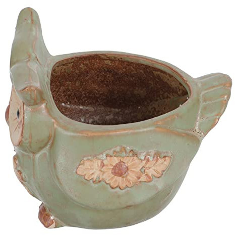 Happyyami Eulenform Blumentopf Aus Keramik Für Sukkulenten Und Kleine Pflanzen Blumenbehälter Pflanzentopf Für Gärten Balkone Und Terrassen